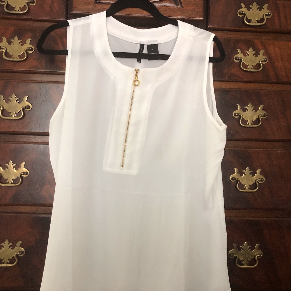 New Directions White Ladies Sleeve Top Size Large